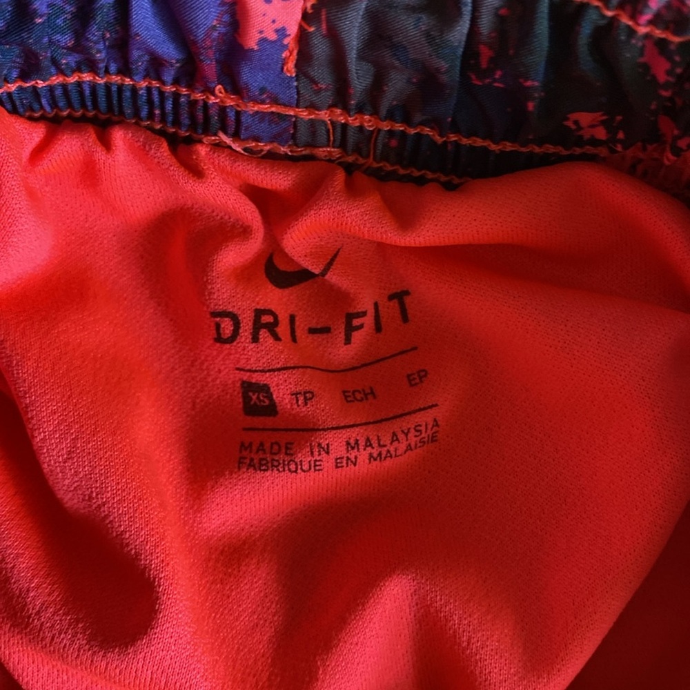 Like new Nike splatter pink and purple running shorts - Picture 2 of 3